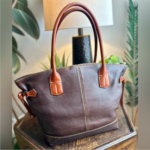 Dooney & Bourke Brown Fairfield Champosa Shoulder Bag Tote - Picture 6 of 16